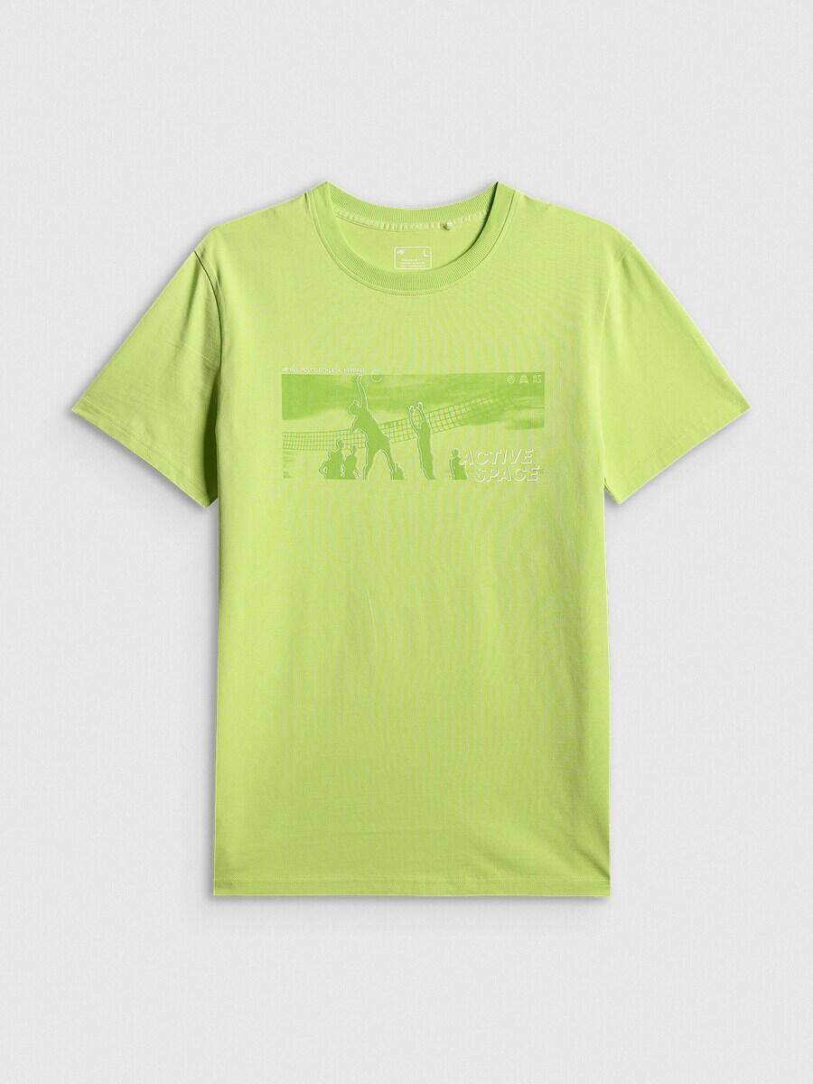 T-shirt reagular z nadrukiem męski 4F 4FWSS26TTSHM3035 5/6