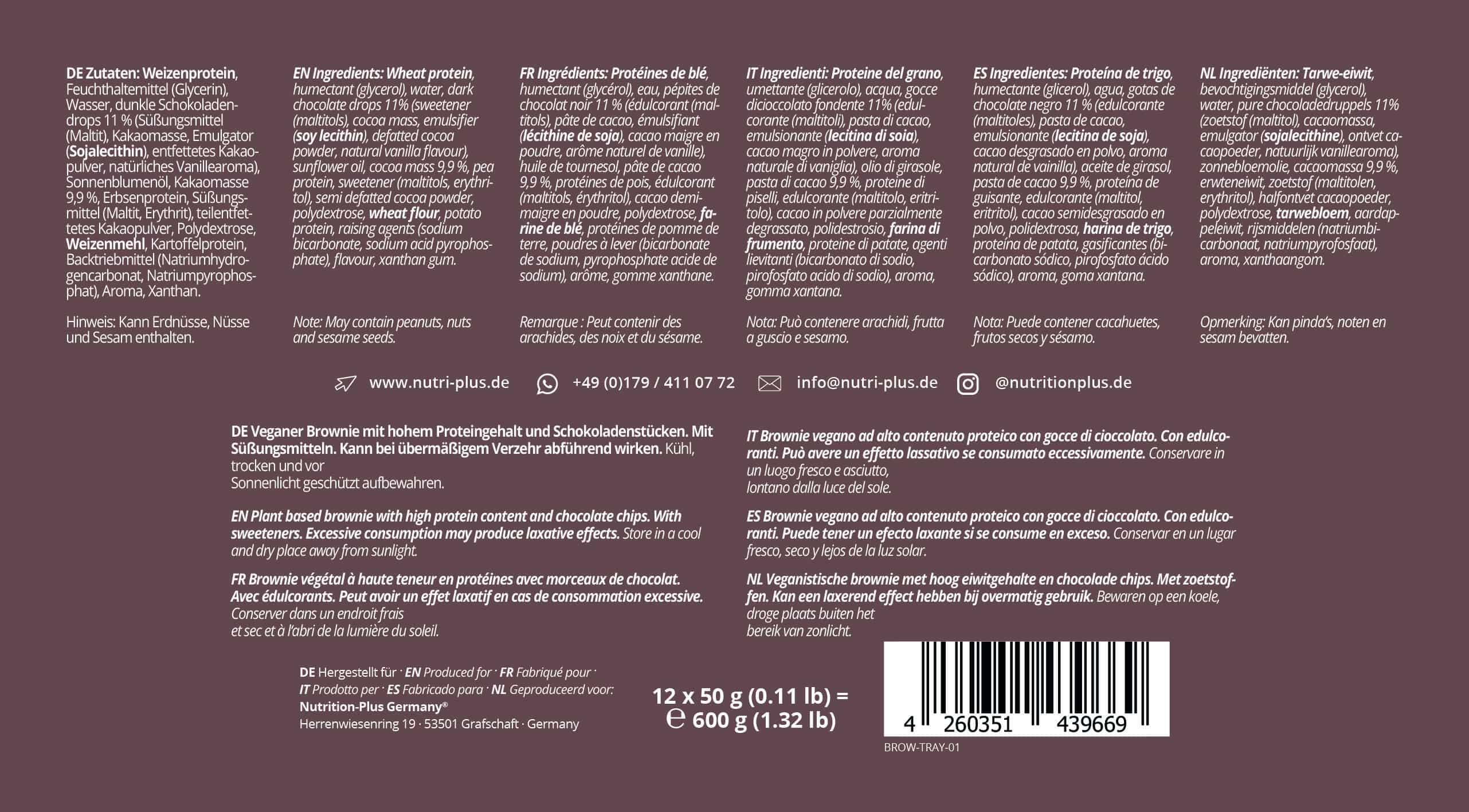 VHEY® Protein Brownie 12er-Box 5/5