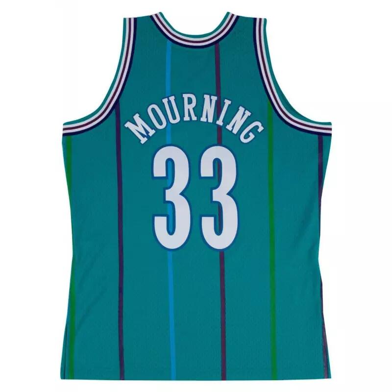 Maillot NBA Alonzo Mourning Charlotte Hornets 1992-93 Mitchell & ness Hardwood C 2/2