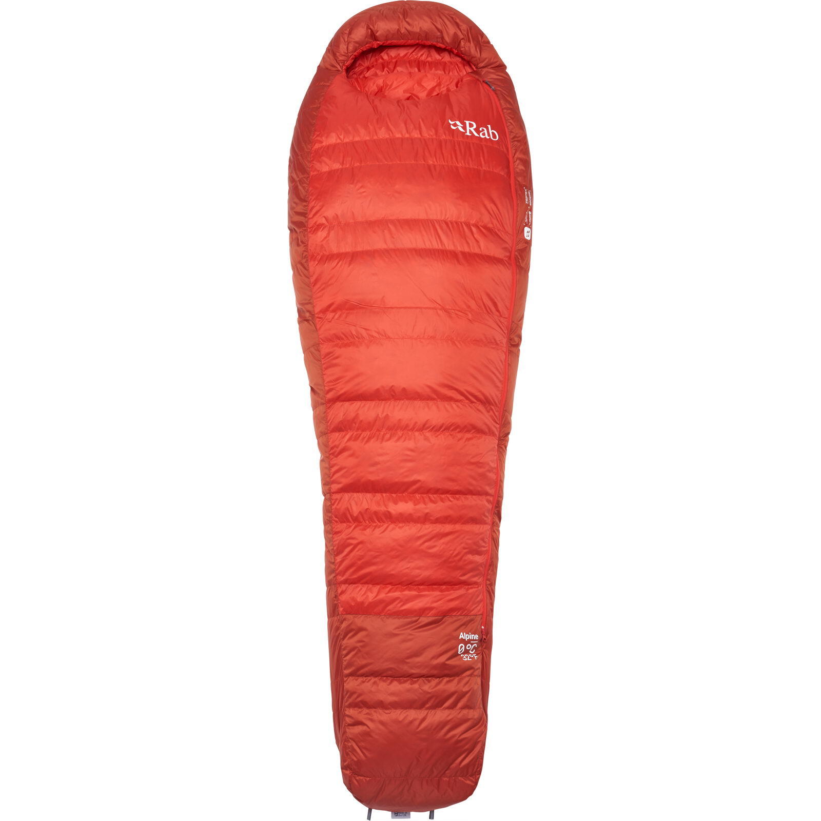 Daunenschlafsack Alpine 0C/32F dark horizon-tuscan red 1/6