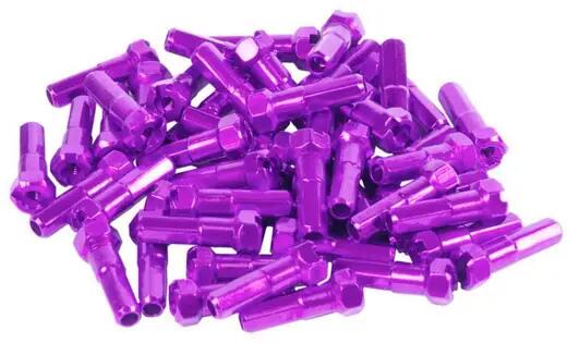 BMX Części GSport Taper Hex Nyple Zestaw - Anodized Purple