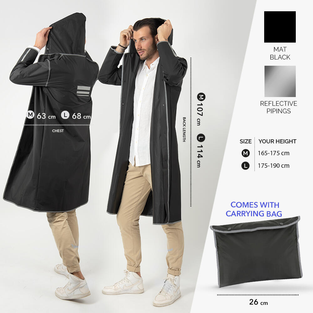 Impermeabile Nero Catarifrangente 2/7