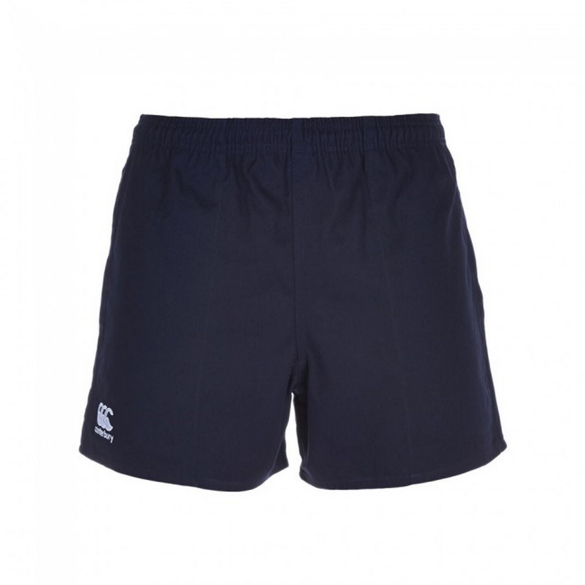 CANTERBURY Childrens Teens Professional Elasticated Sports Shorts (Navy)