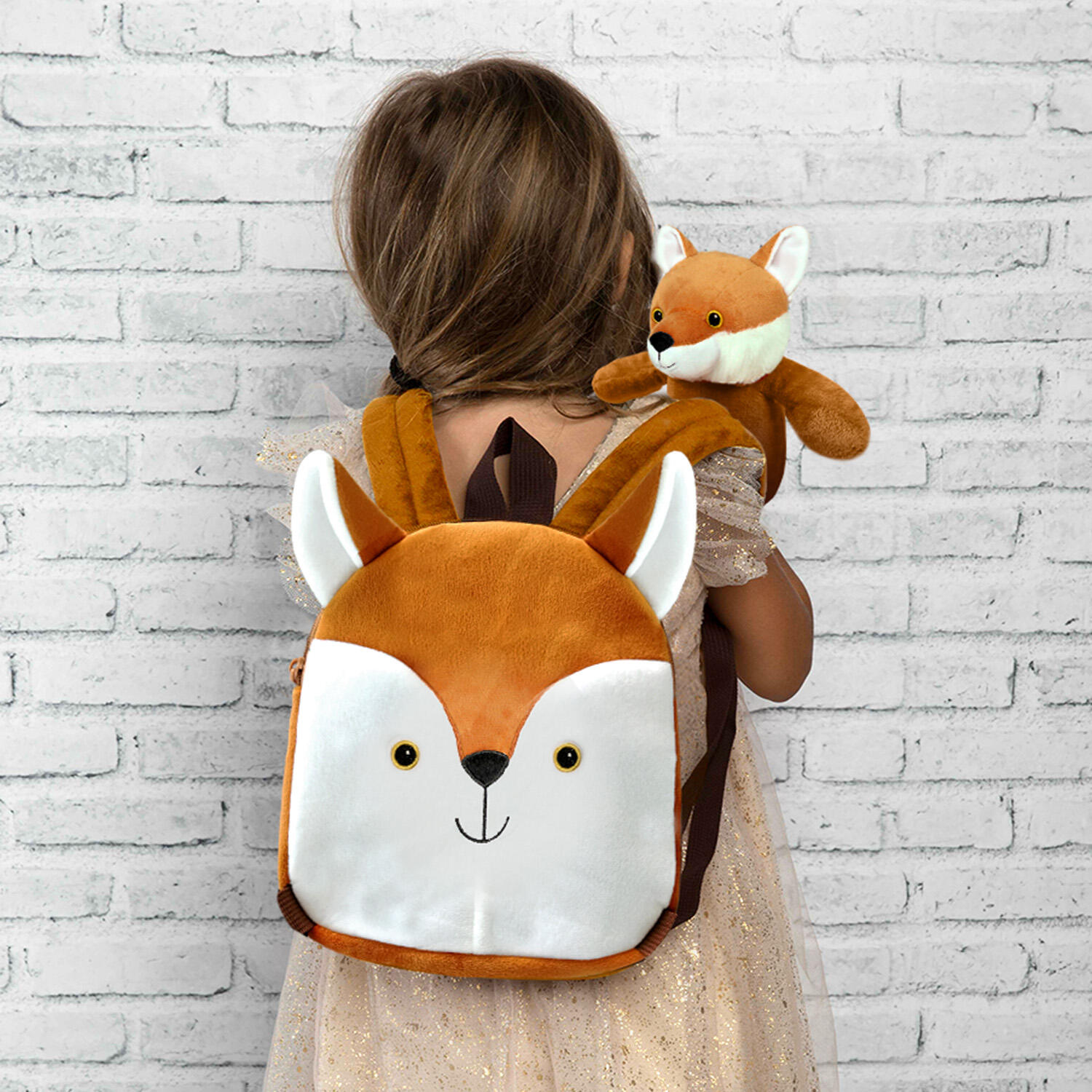 Zainetto Reversibile con Peluche Volpe 6/6