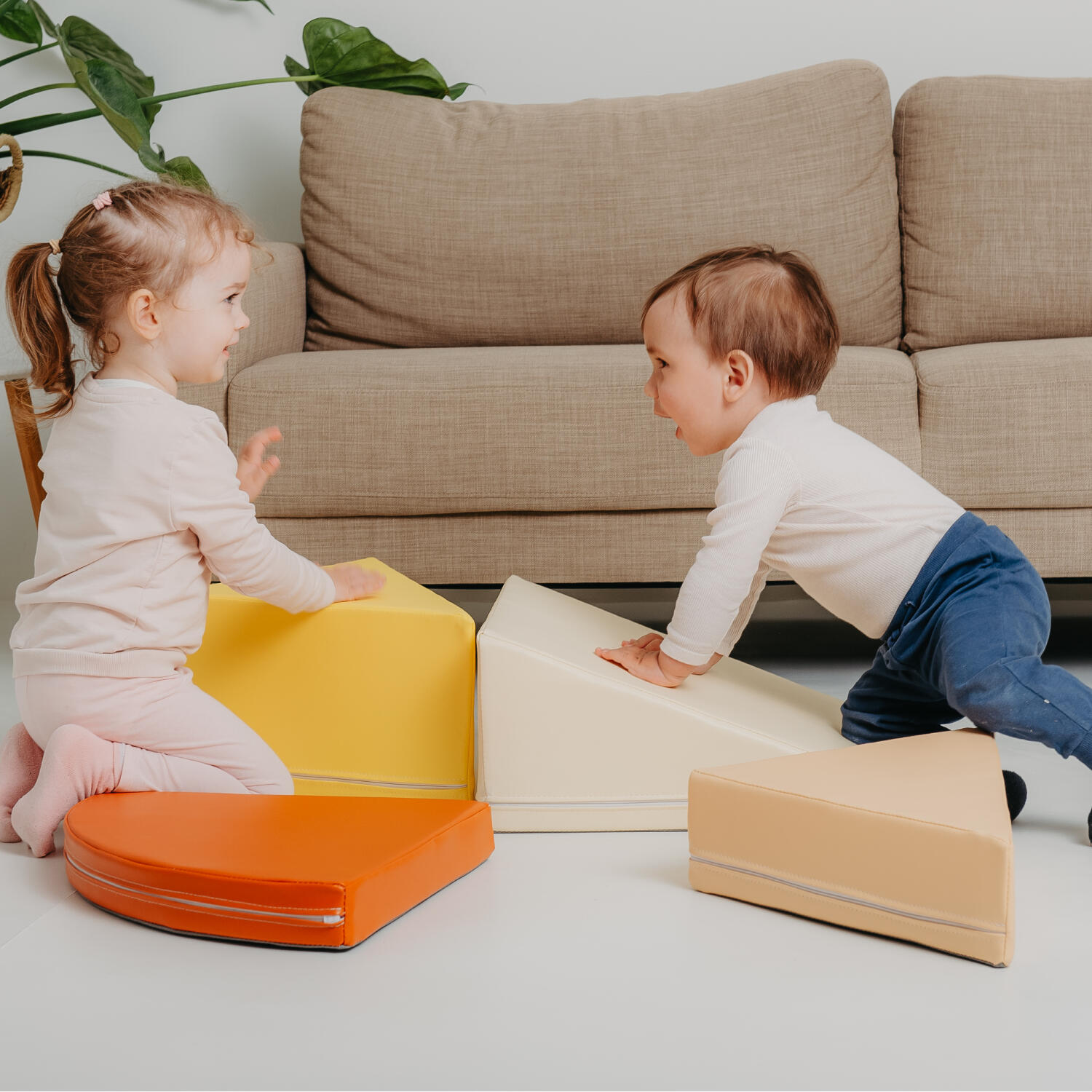 Piankowe Klocki dla Dzieci, Kubo Blocks LUMO pomarańczowy