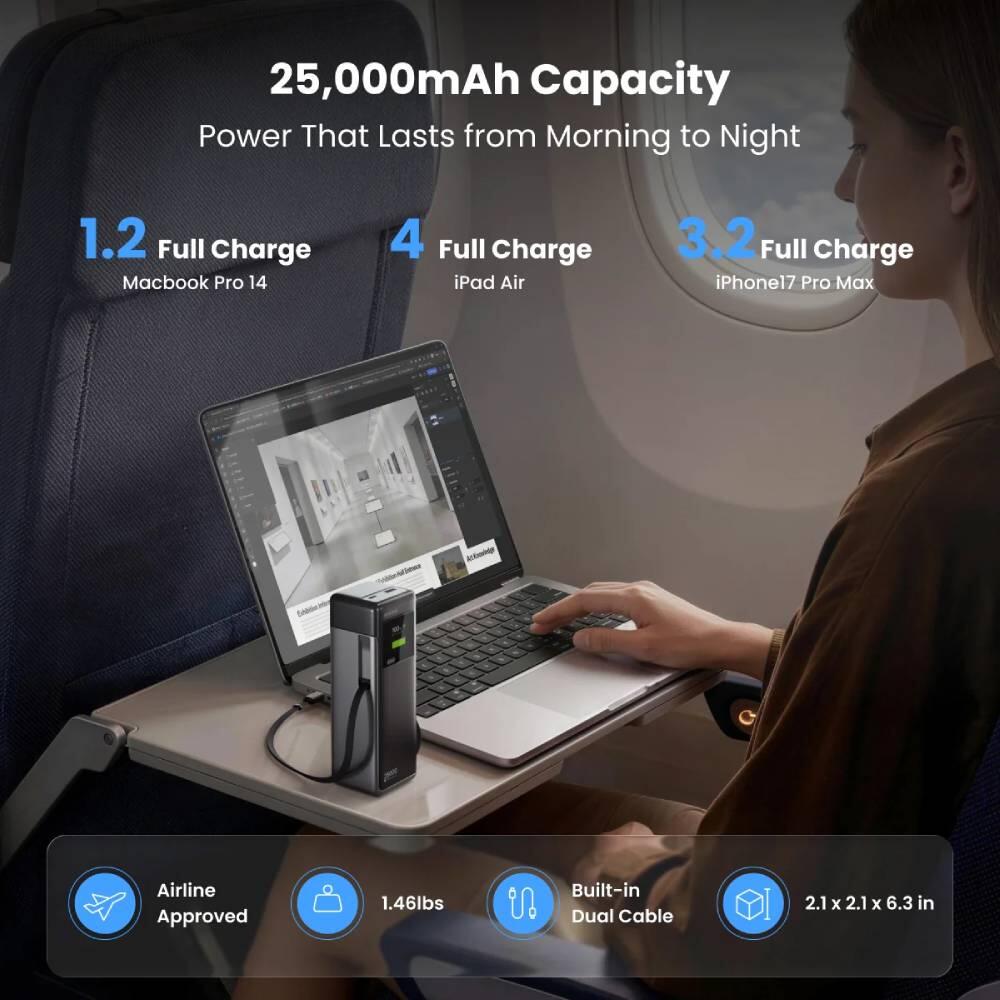 HyperTower 170 Power Bank 170W with Smart Display 4/7