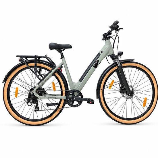 Rower elektryczny Devron 28200 – 28 cali, rozmiar L, jasnoszary