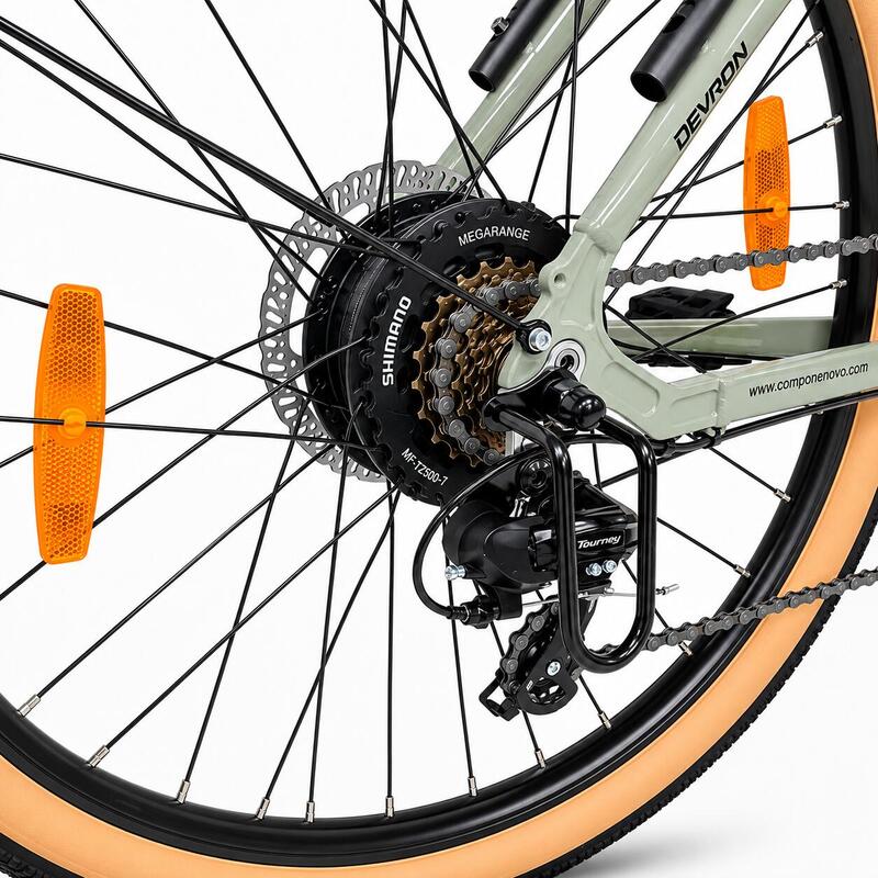 Bicicleta electrica Oras Devron 28200, L, Gri Deschis