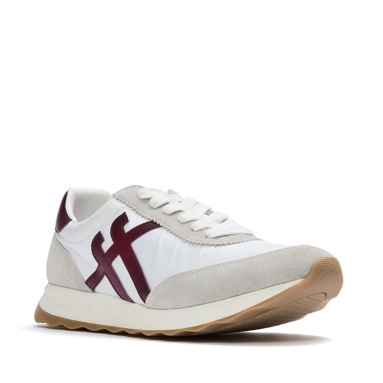 FITFLOP Retro-Q FF sneakers van stof/suède Urban Wit/Donker Merlot  WIT 46 2/4