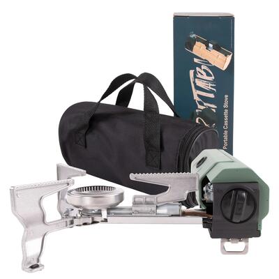 Opvouwbaar gasfornuis voor op de camping gl premium pyb-dks1001 groen