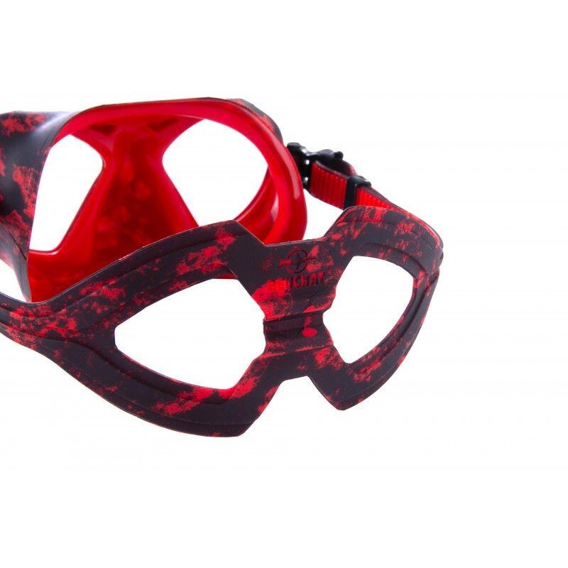 Masque de plongée Shark camo rouge Beuchat 4/6