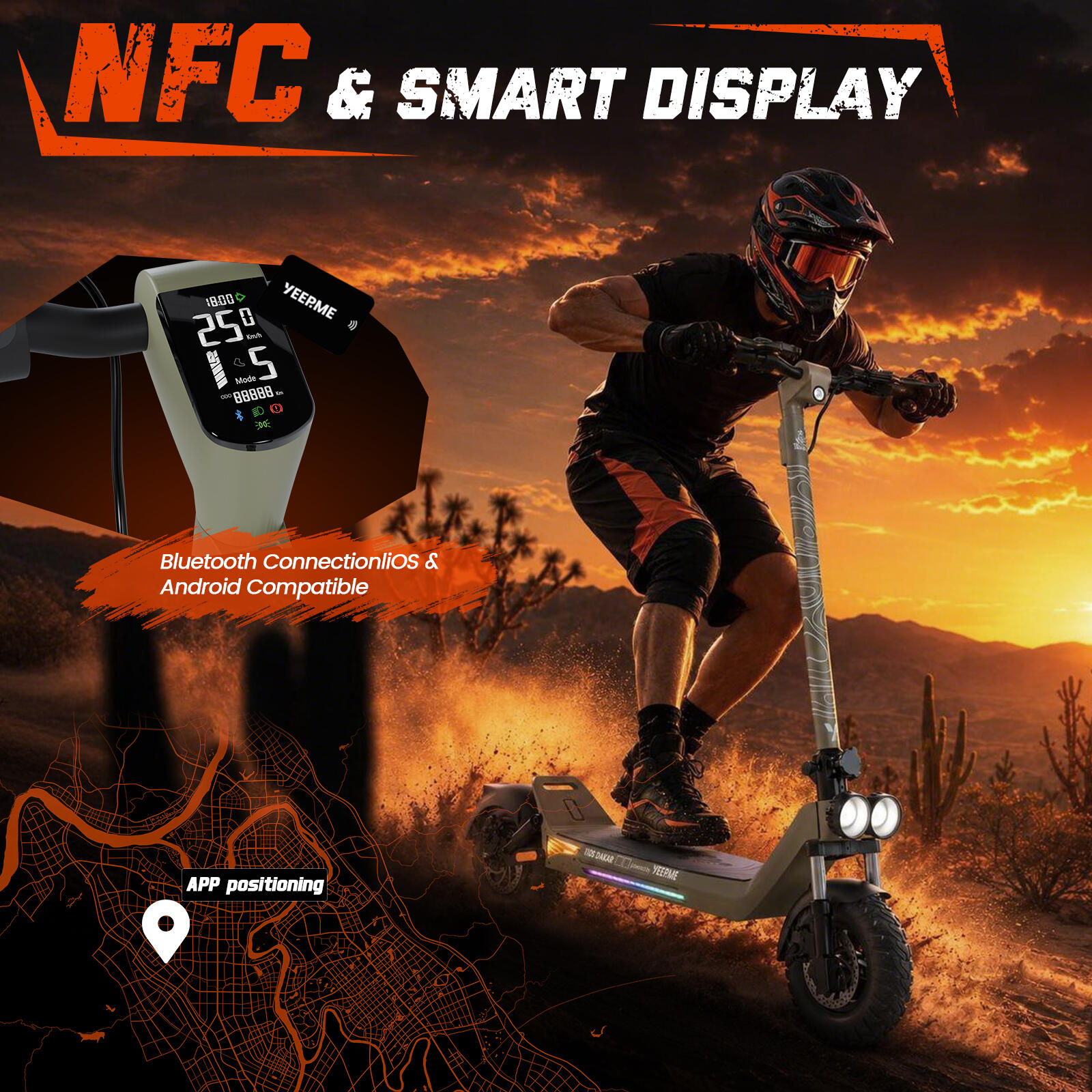 DAKAR 100S Trottinette Électrique Pliable Adulte 1200W 10" 648Wh 50km Gar 5 ans 5/7