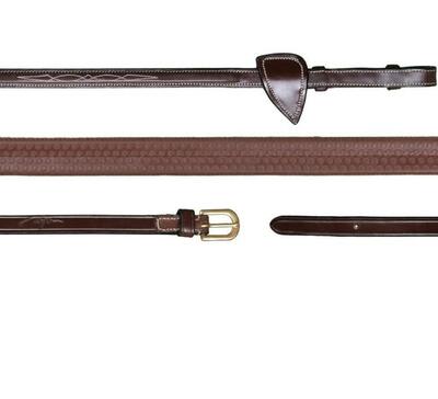 Dy'on 5/8 rubber reins bruin -