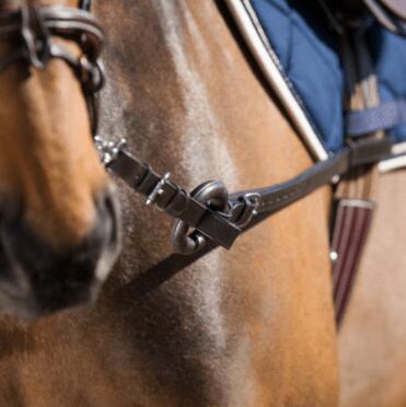 Rênes pour cheval équitation fixes en caoutchouc rond HFI Ring 2/2