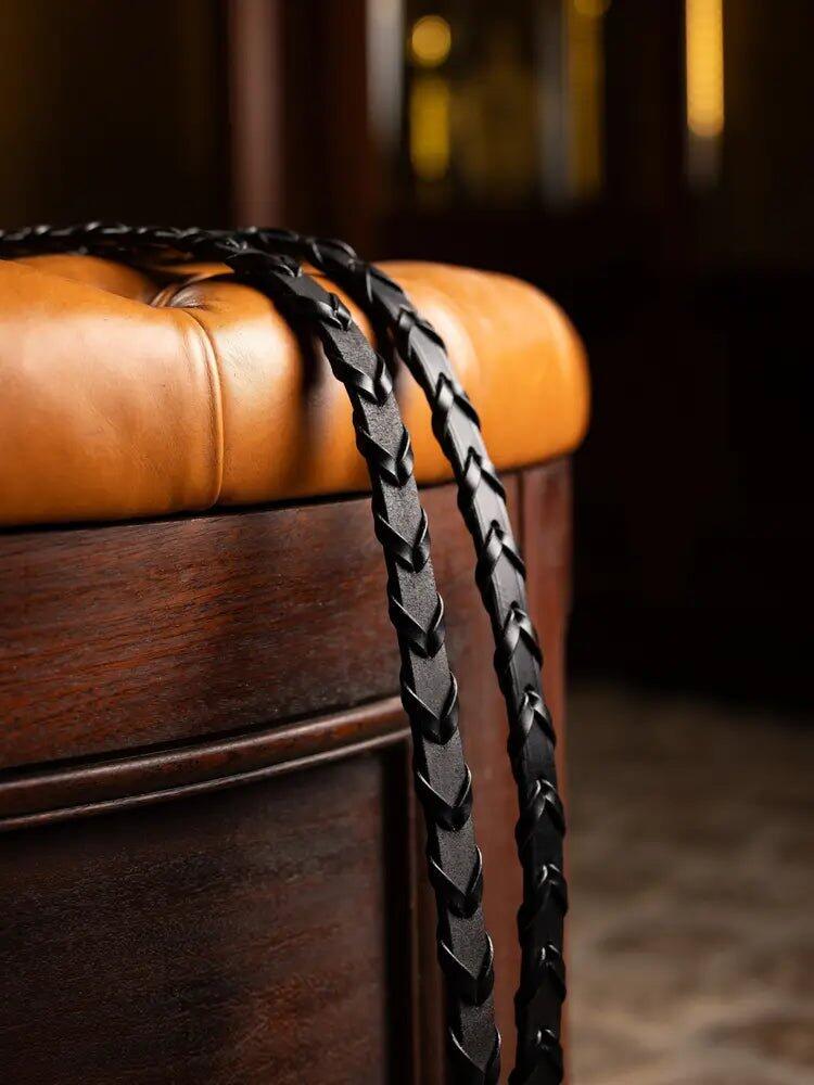 Rênes pour cheval cuir à lacets LeMieux 2/4