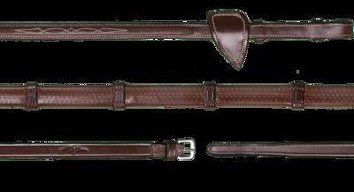 Dy'on 1/2 (13mm) rubber teugels 7 lederen stops hunter coll. -