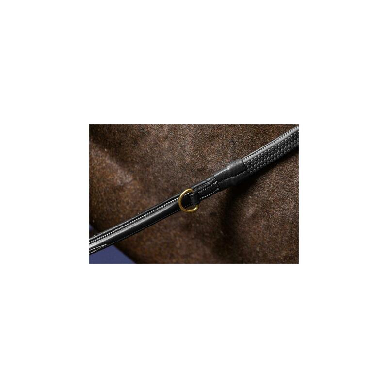 Dy'on 1/2 Howlett Rubber Teugels Met 7 Lederen Stops Zwart -