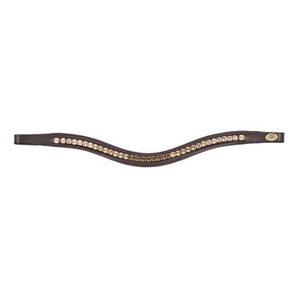 Stirnband für Pferd HFI Padded Wave + Strass