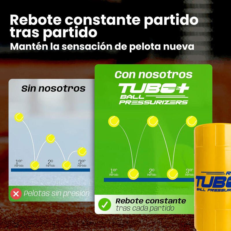 Presurizator pentru mingi de tenis și padel : TuboX3 Gold