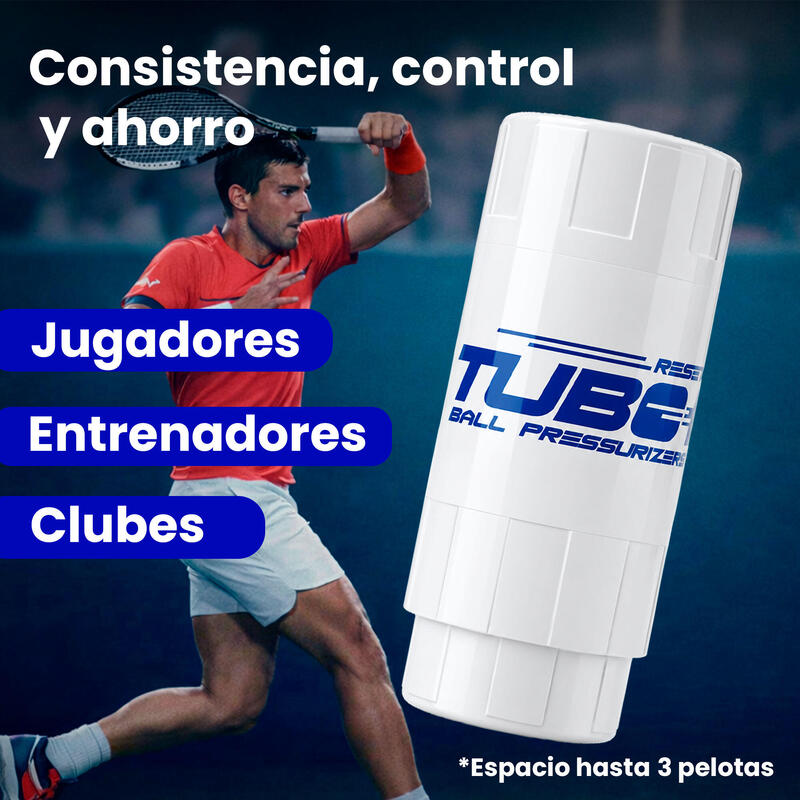 Presurizator de mingi de tenis și padel | TuboX3 White