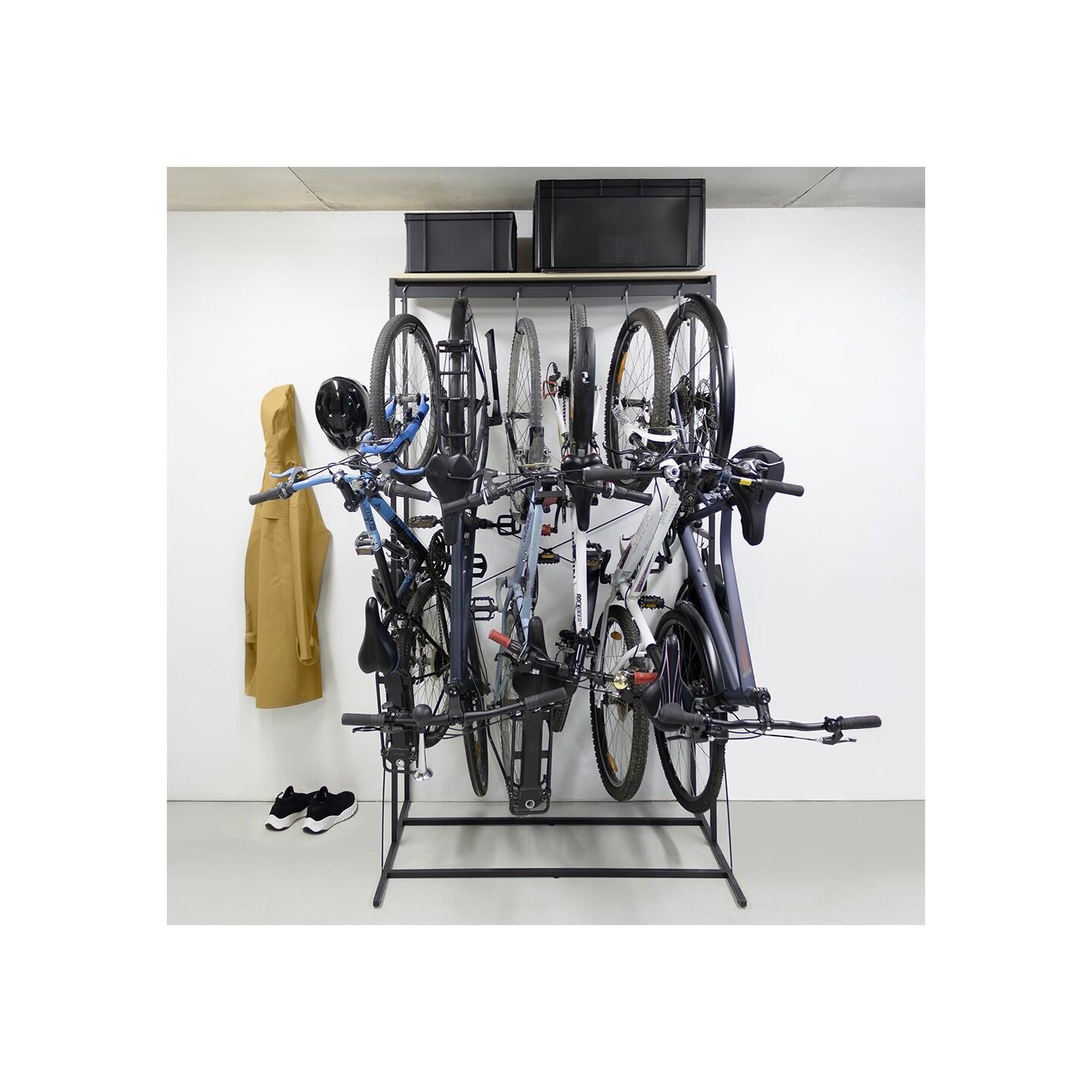 Porte-vélos Koro en métal noir 116,5 x 75 x 208 cm 2/7