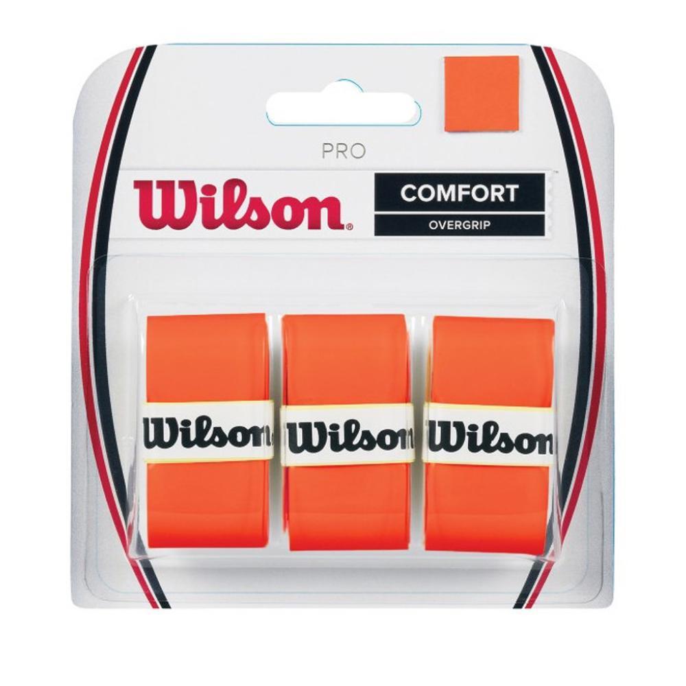 Wilson Pro Overgrip X3 Tennis SurGrip - Fluorescent Orange - One Size