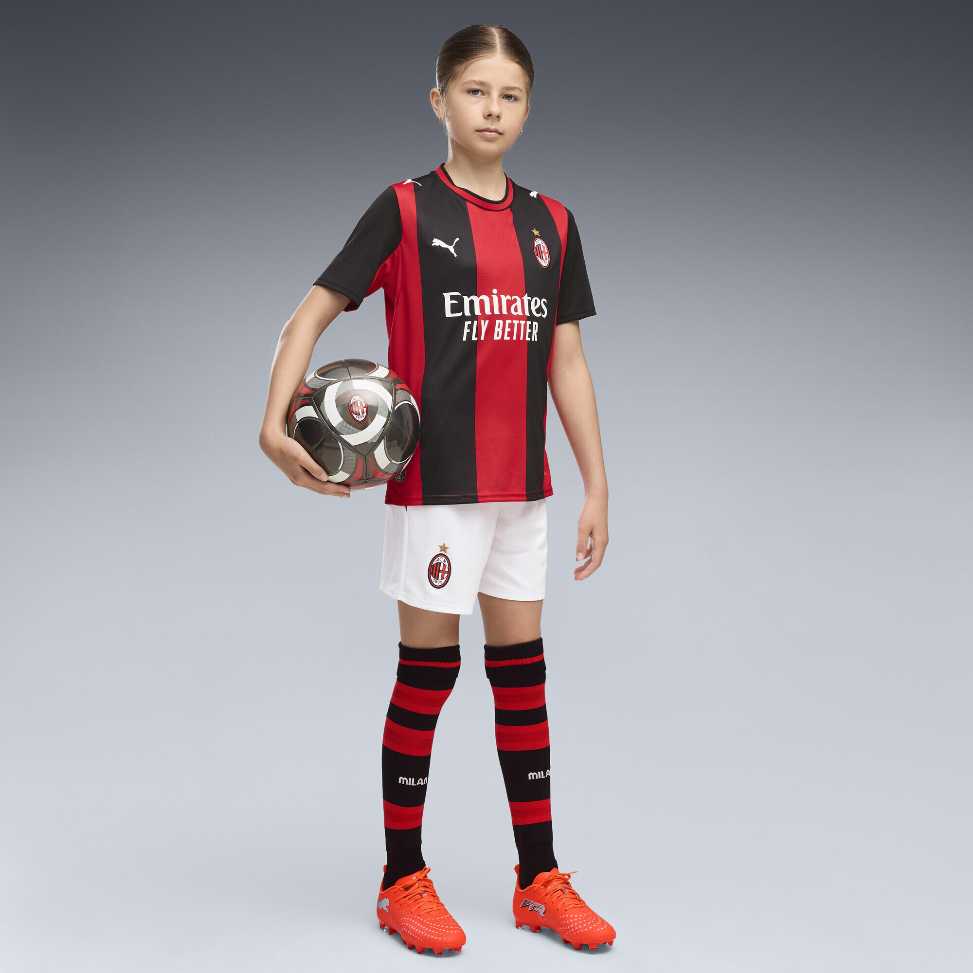AC Milan 26/27 wedstrijdshort voor jongeren PUMA 2/5