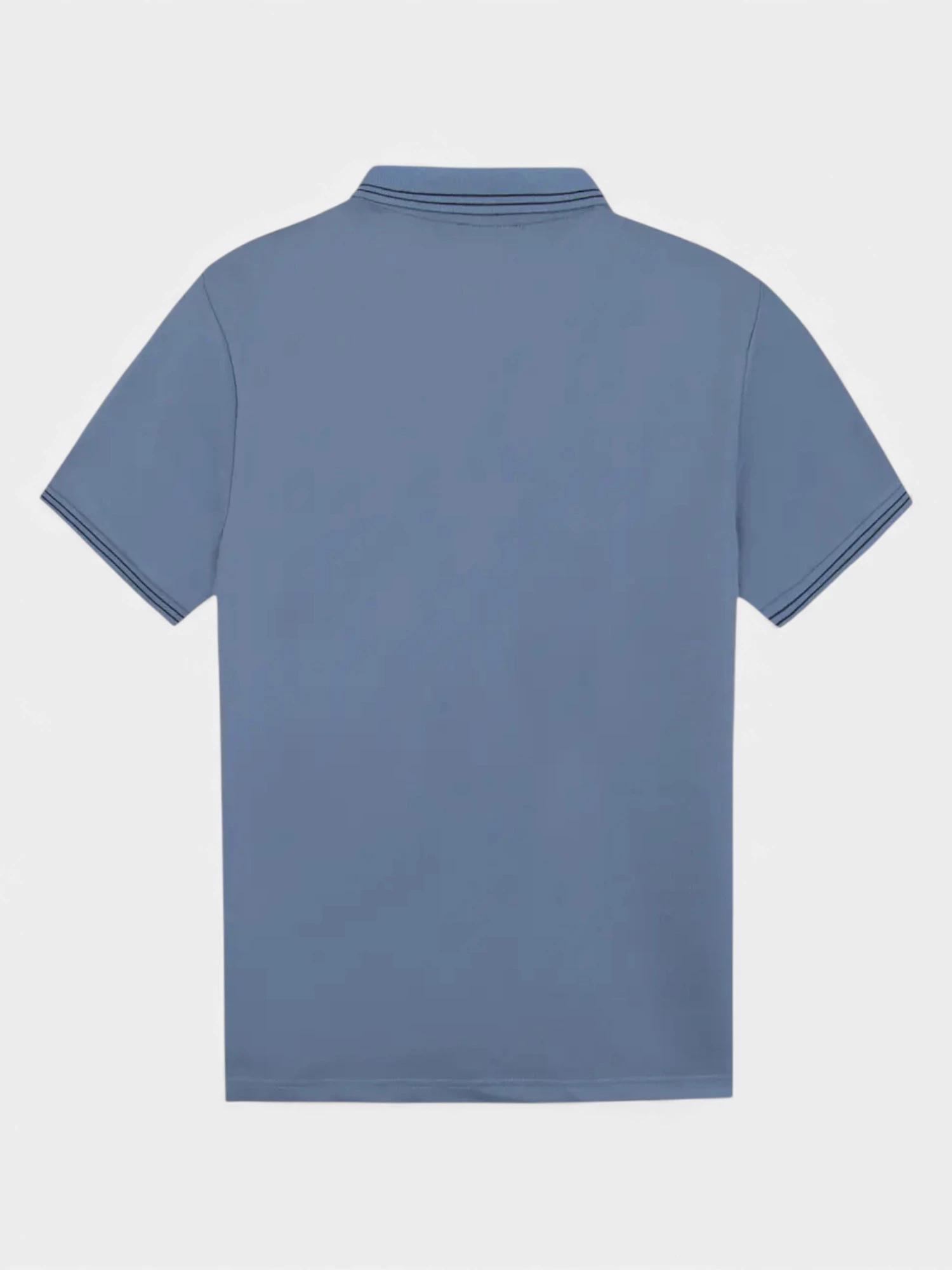 Polo manches courtes homme ATTONPOL - ciel, coupe ajustée 4/5