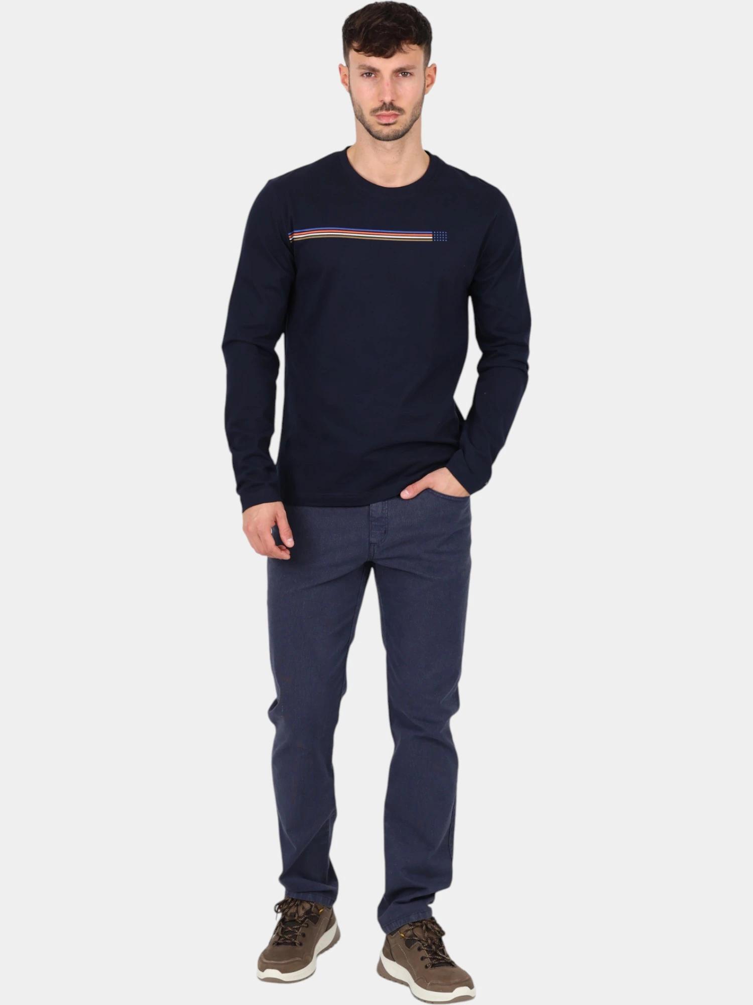 T-shirt manches longues homme JONSITEE - bleu marine 4/5