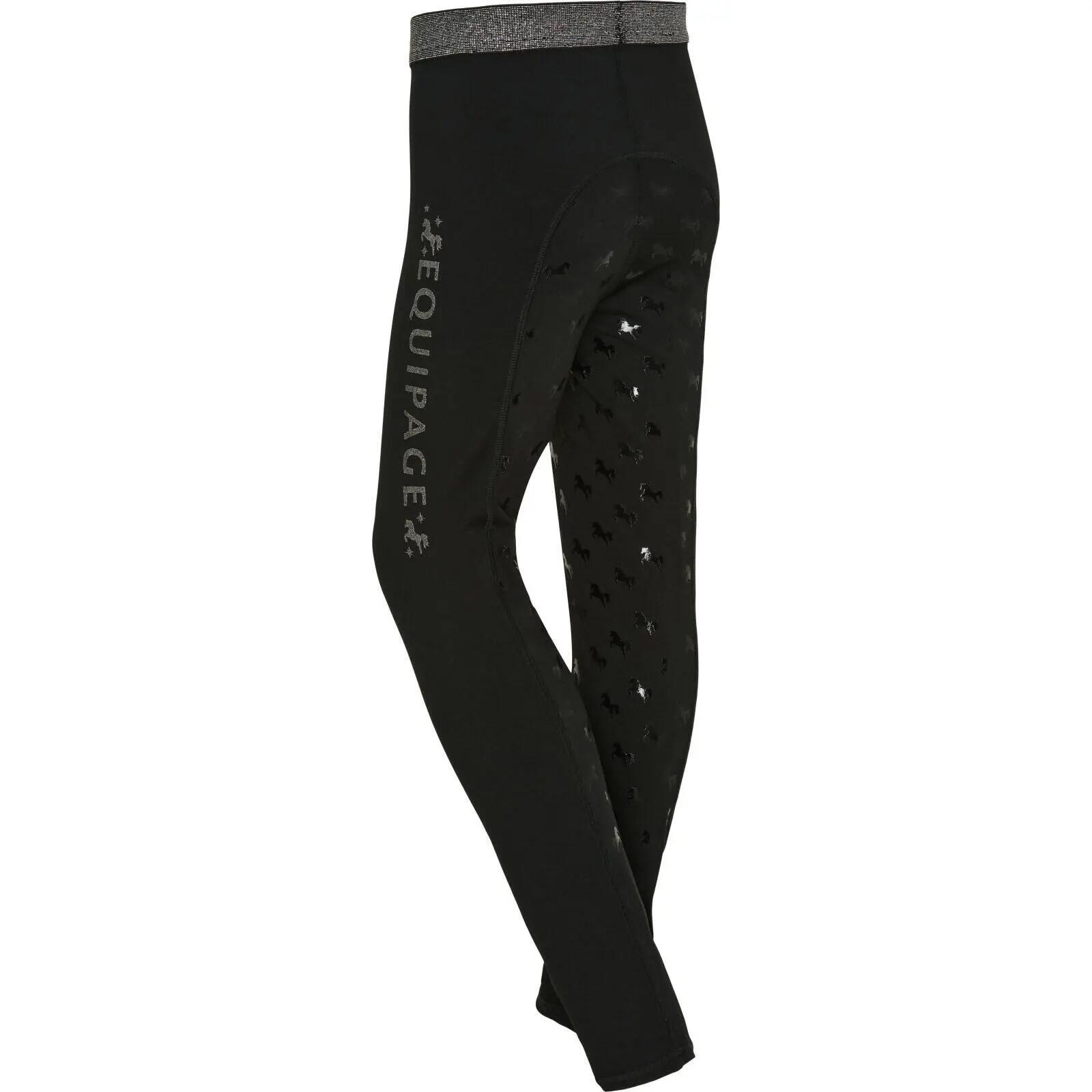 Leggings da equitazione full grip da bambina Equipage Maggie 2/3