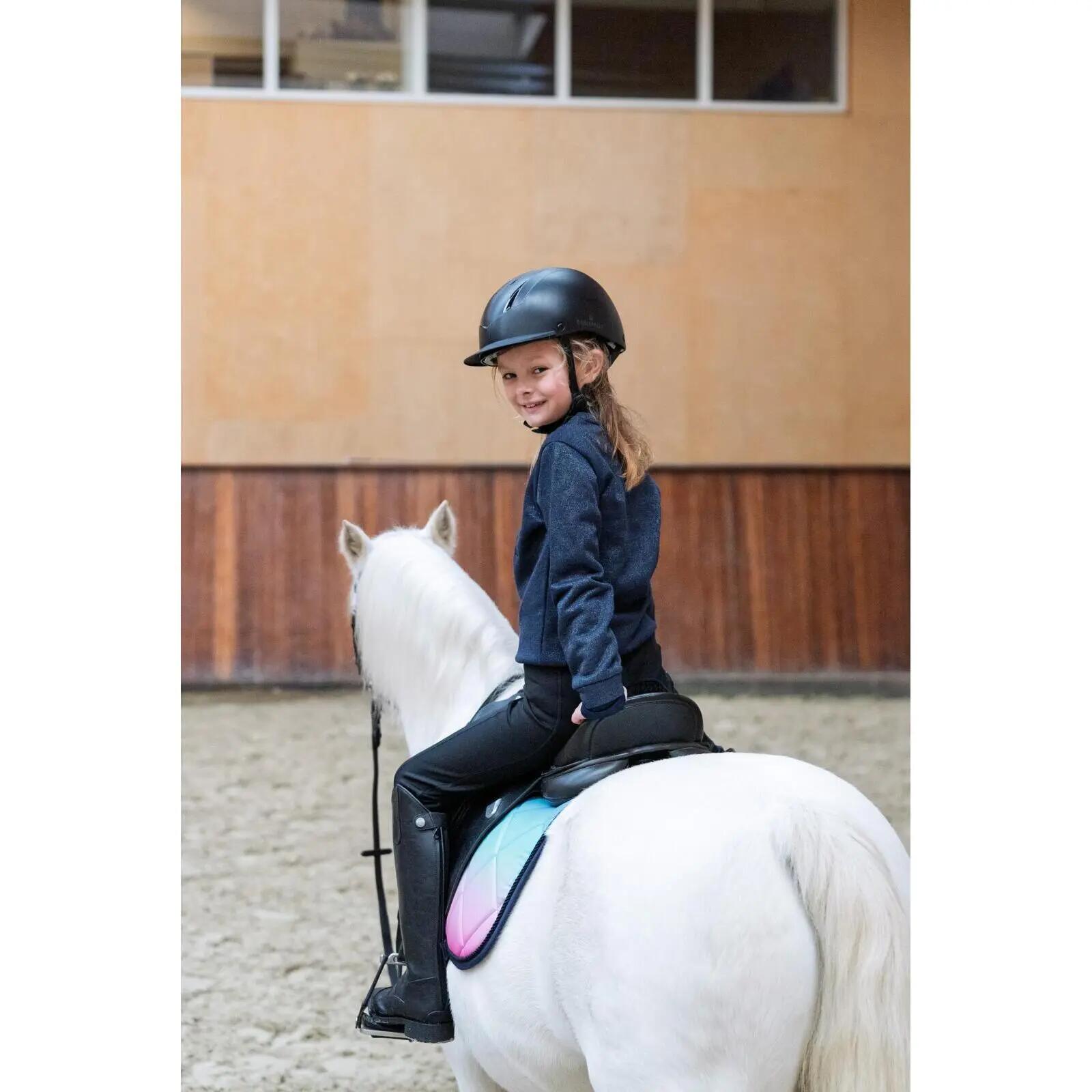 Damski kask jeździecki Equipage Vilma 3/4