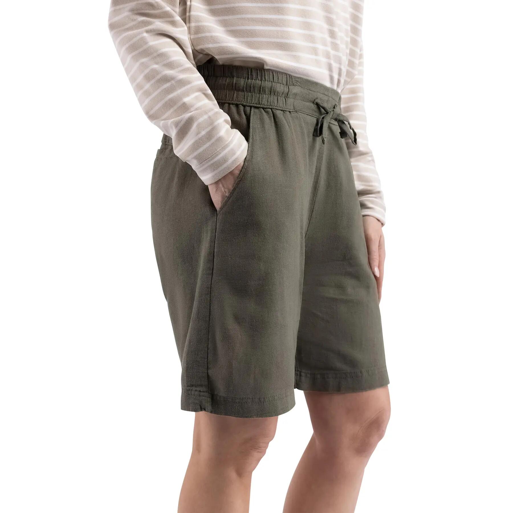 Womens Drawstring Adjustable Waist 2 Hand Pockets Shorts - Reenie 5/5