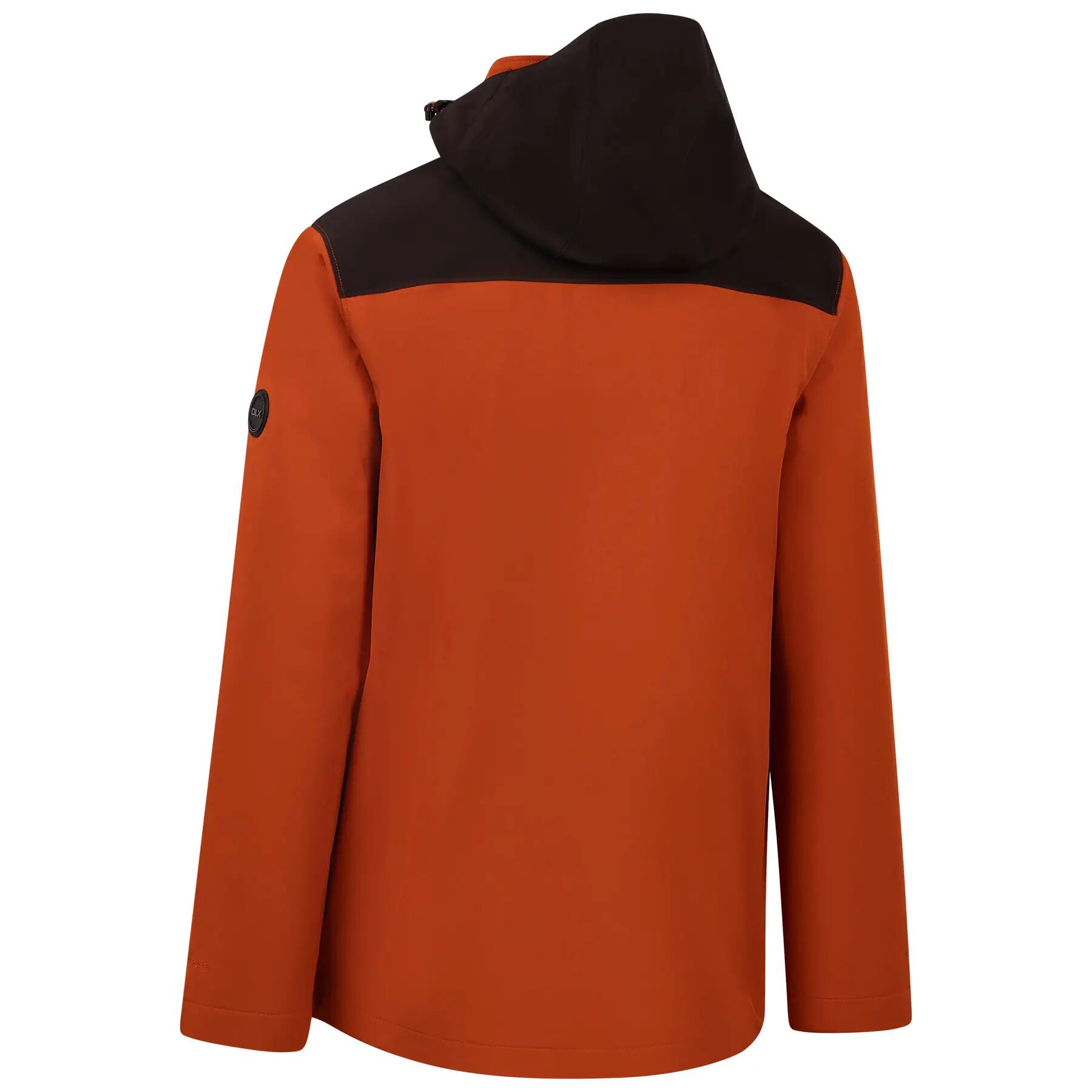 Dlx Durand - Heren Dlx softshelljack verbrand oranje 3/5