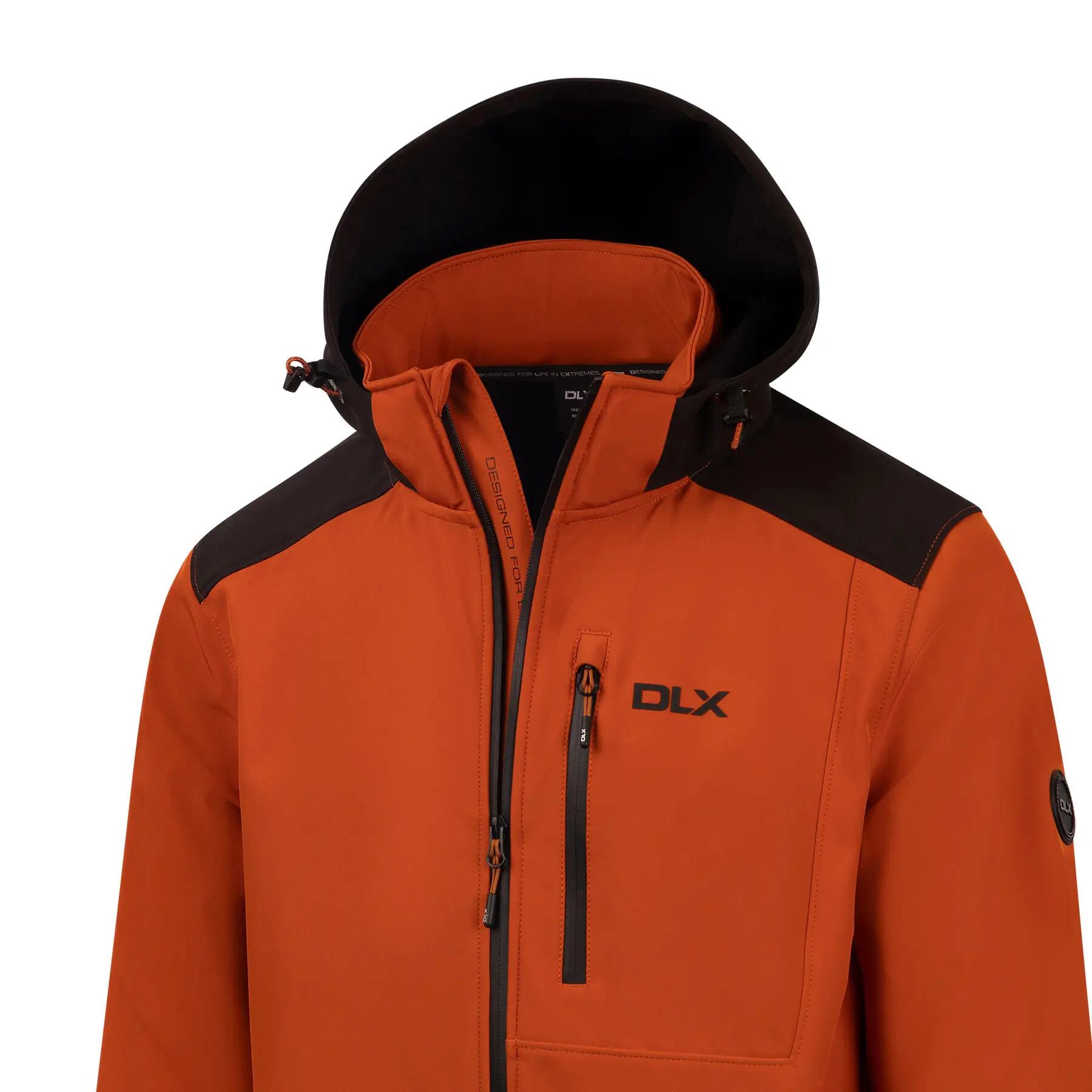 Dlx Durand - Heren Dlx softshelljack verbrand oranje 5/5