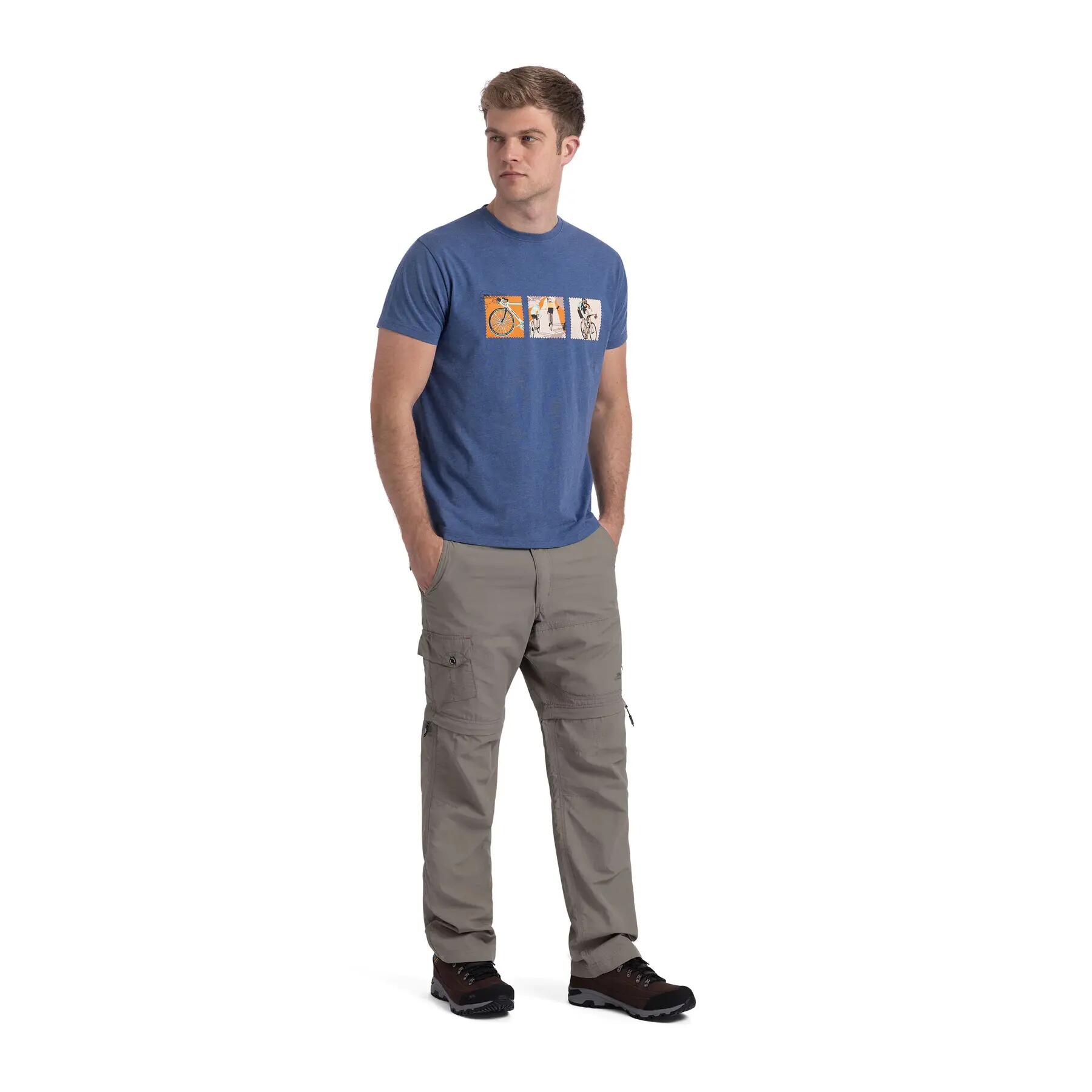 2058 Trespass Kooten Herren-T-Shirt, kurzarm, Rundhals, meliert, Indigo-Ton 3/5