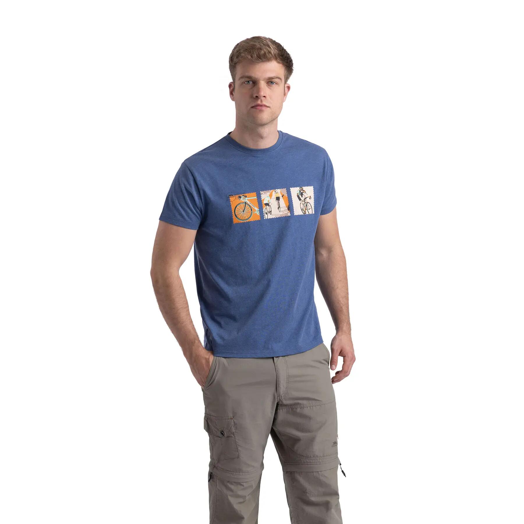 2058 Trespass Kooten Herren-T-Shirt, kurzarm, Rundhals, meliert, Indigo-Ton 2/5