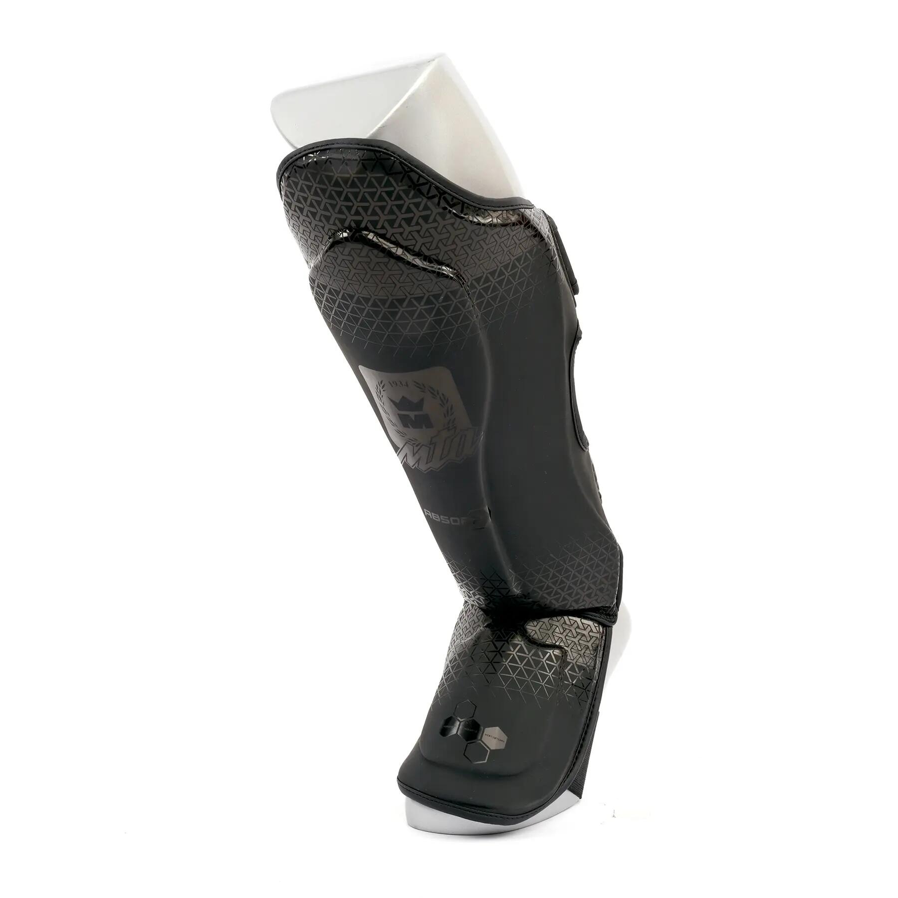 Kickboks scheen- en voetbeschermers Montana MK Protect Stealth CE Approved 1/3