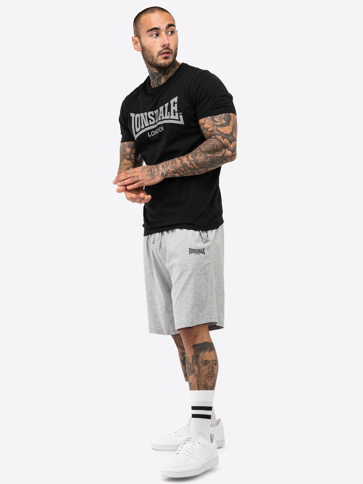 LONSDALE Heren T-shirt & shortset regular fit MOY 3/5