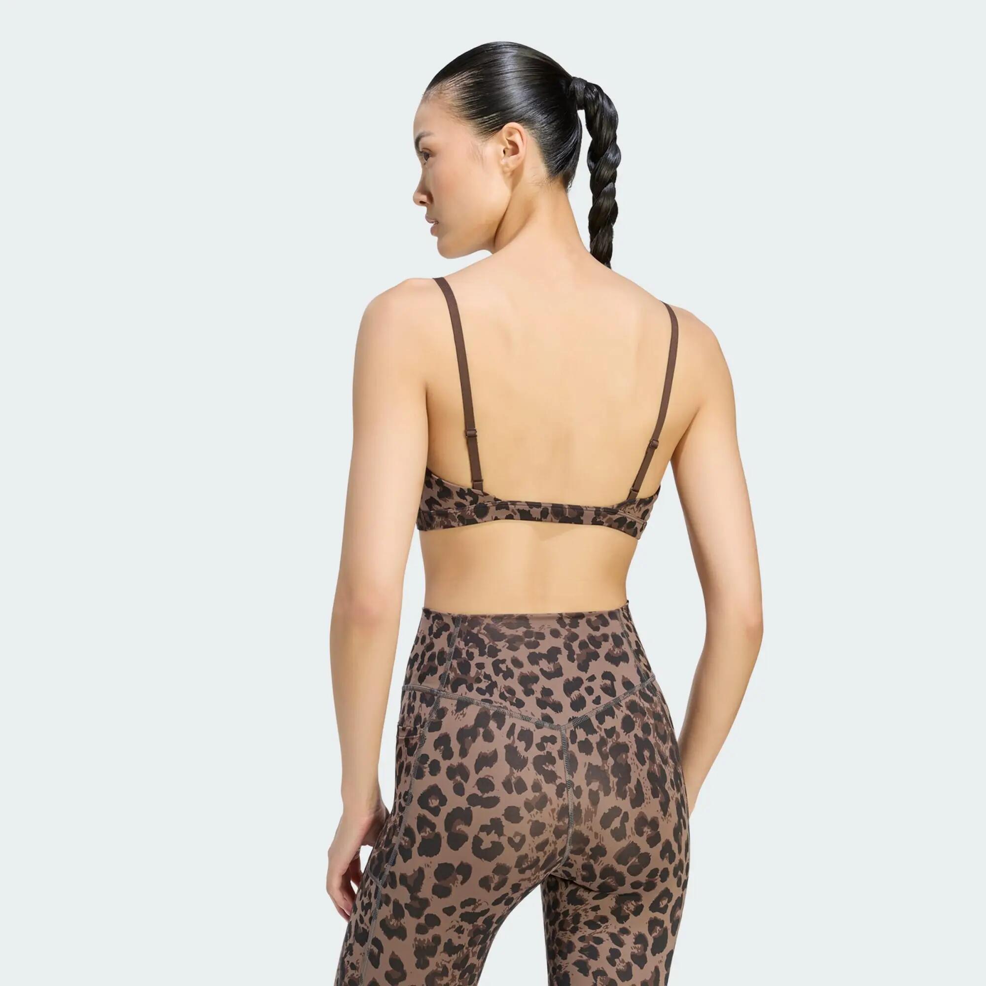 Reggiseno sportivo Optime Essentials 3-Stripes Leopard Light Support 3/6