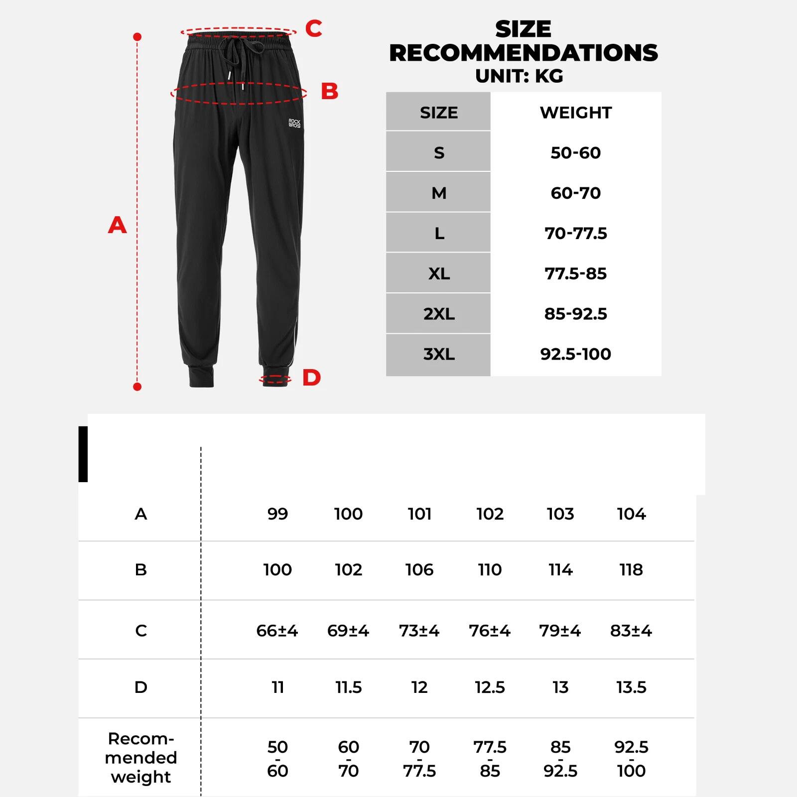 ROCKBROS Herren Lange Fahrradhose, leicht & schnelltrocknend 6/7