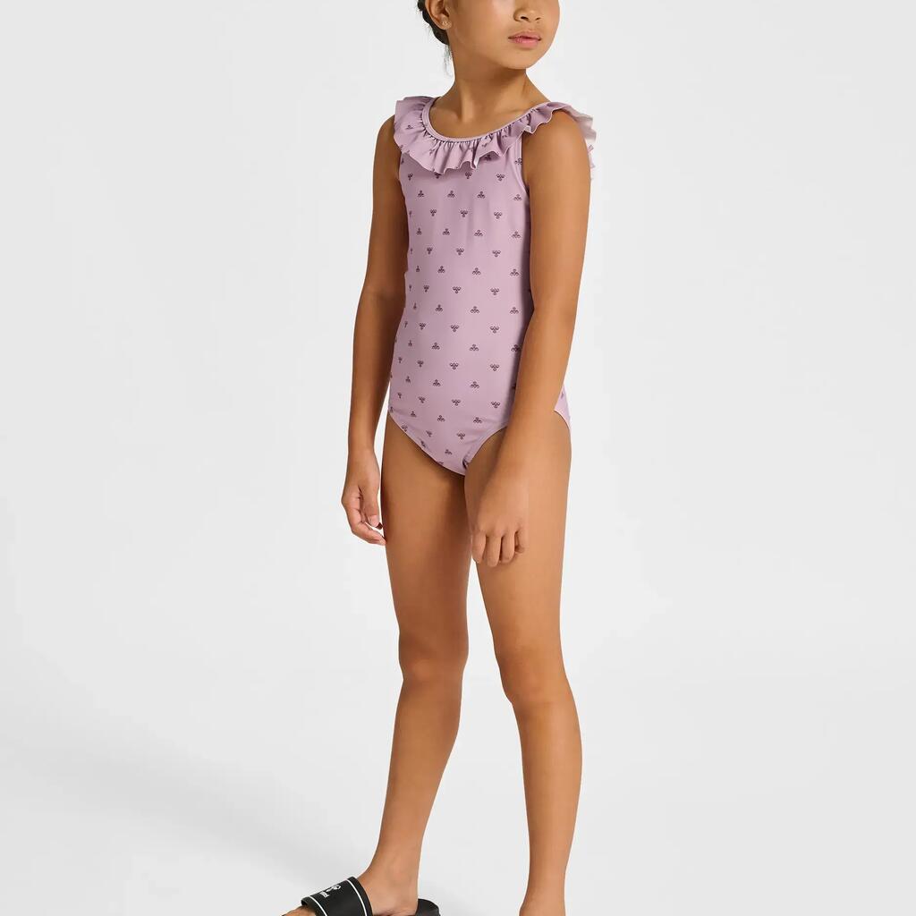 One-piece swimsuit for girls Hummel BEE AOP