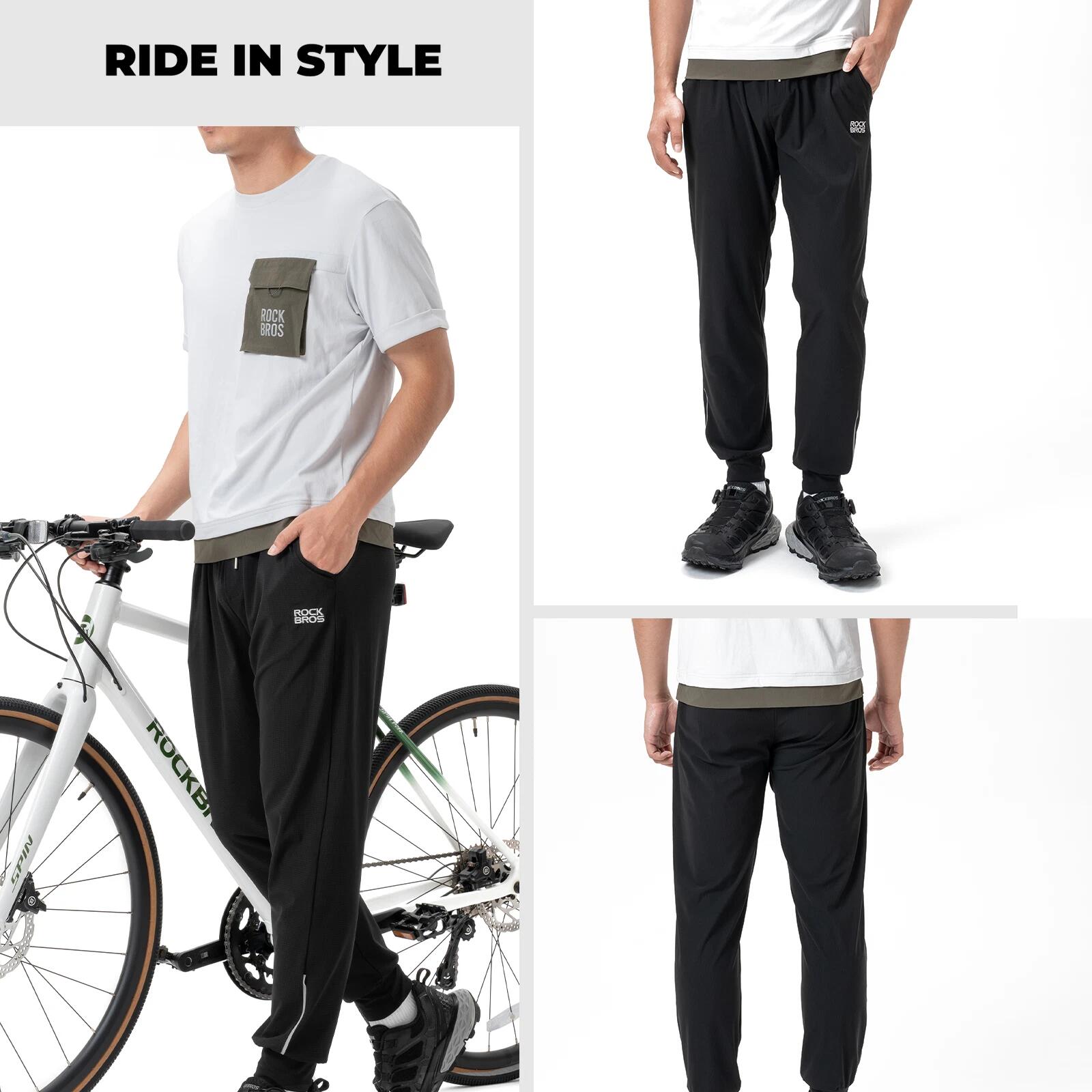 ROCKBROS Herren Lange Fahrradhose, leicht & schnelltrocknend 4/7