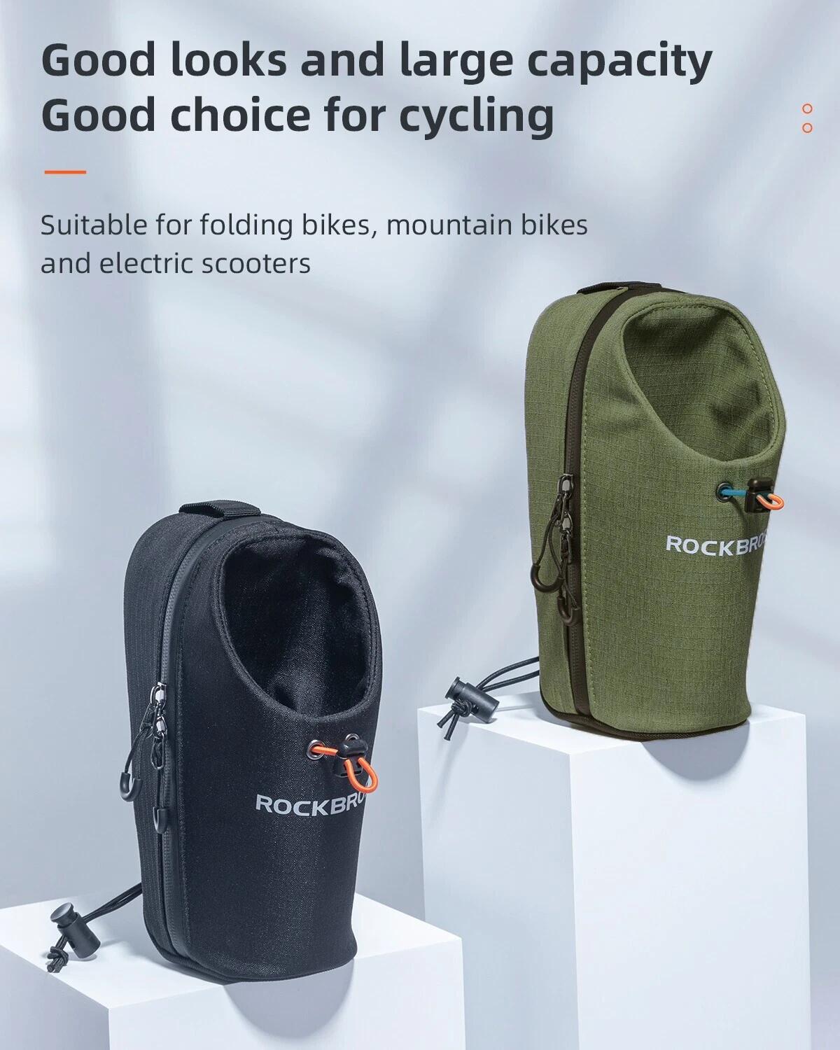 ROCKBROS Fahrradlenker Tasche Trinkflasche 3/6