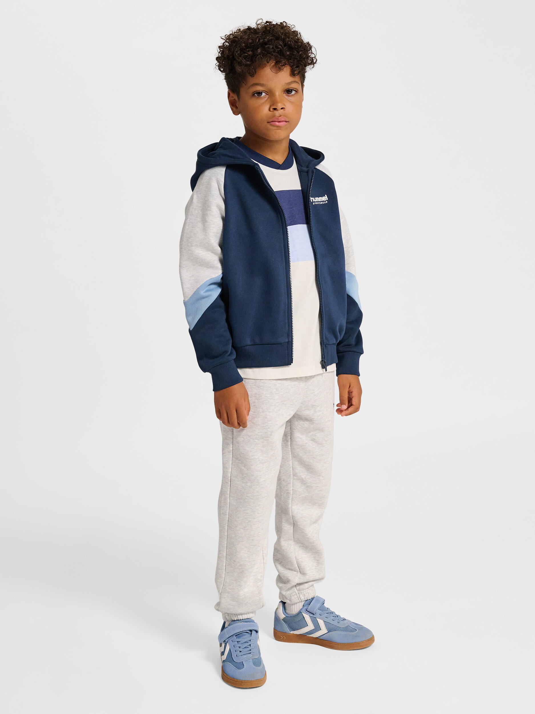 Reißverschluss Kapuzenpullover Hmljr Loose Kinder 3/7