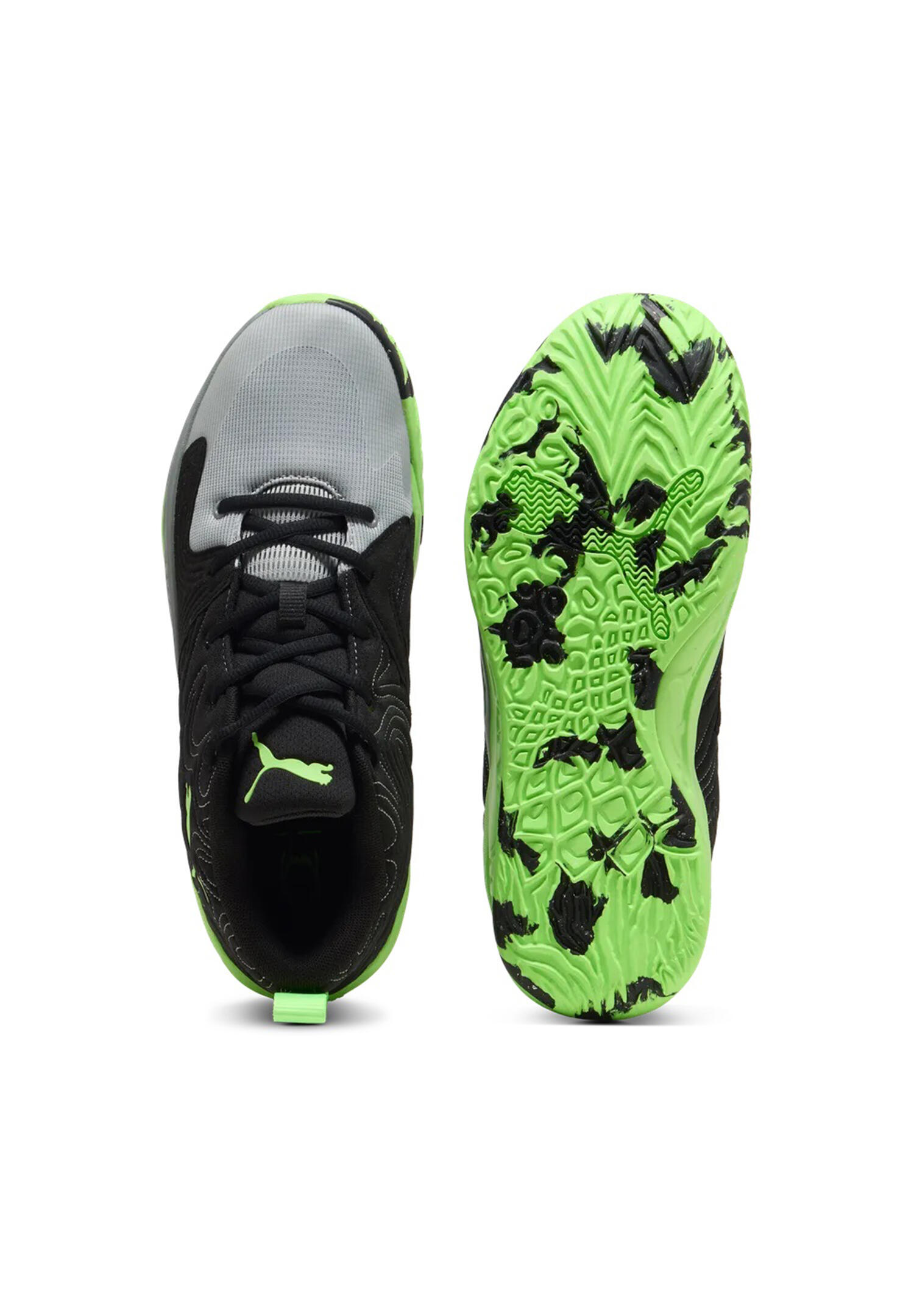 Puma Unisex Court Pro 3 Mid Basketballschuhe 313830-02 Black/Green 3/5