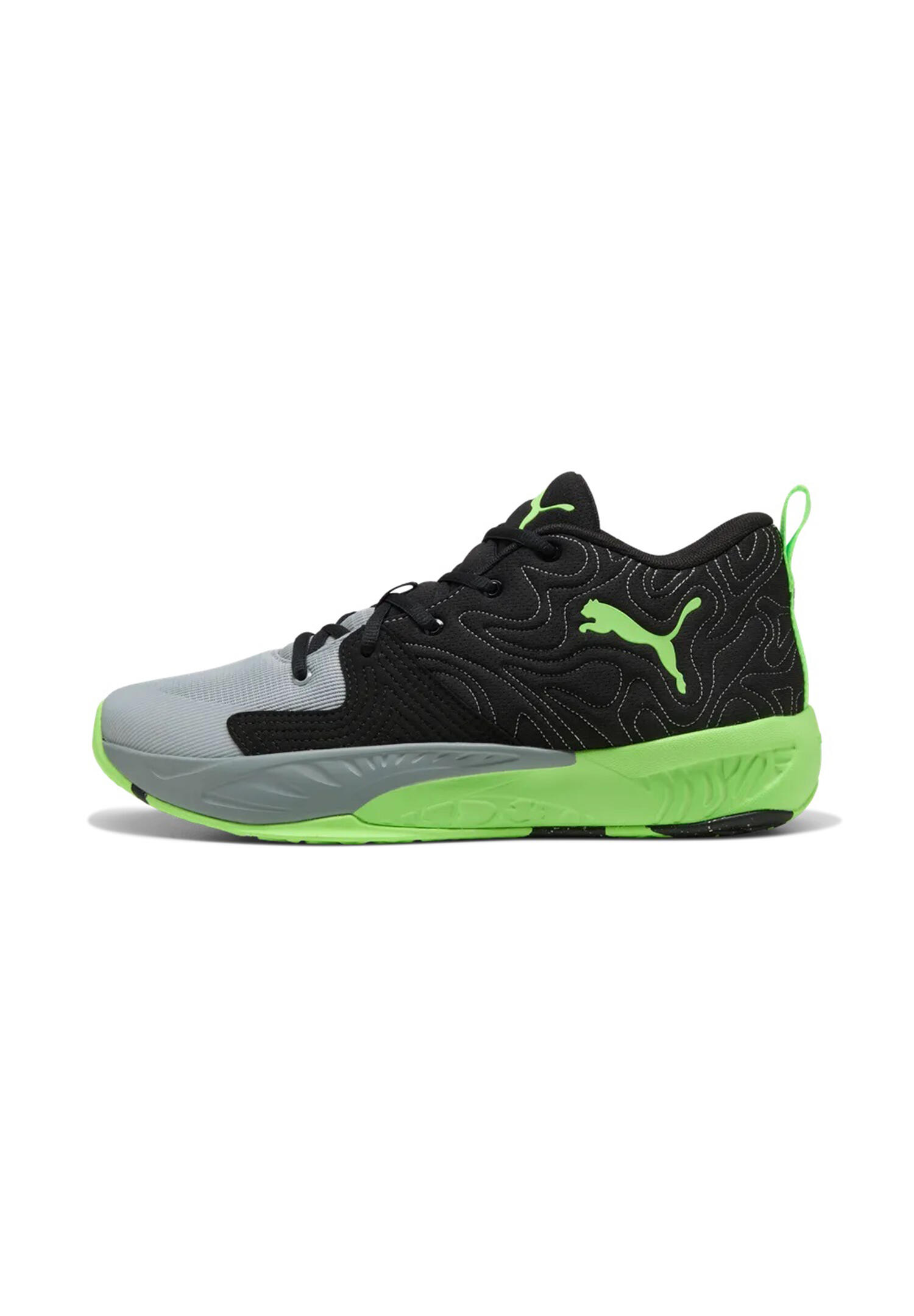 Puma Unisex Court Pro 3 Mid Basketballschuhe 313830-02 Black/Green 2/5