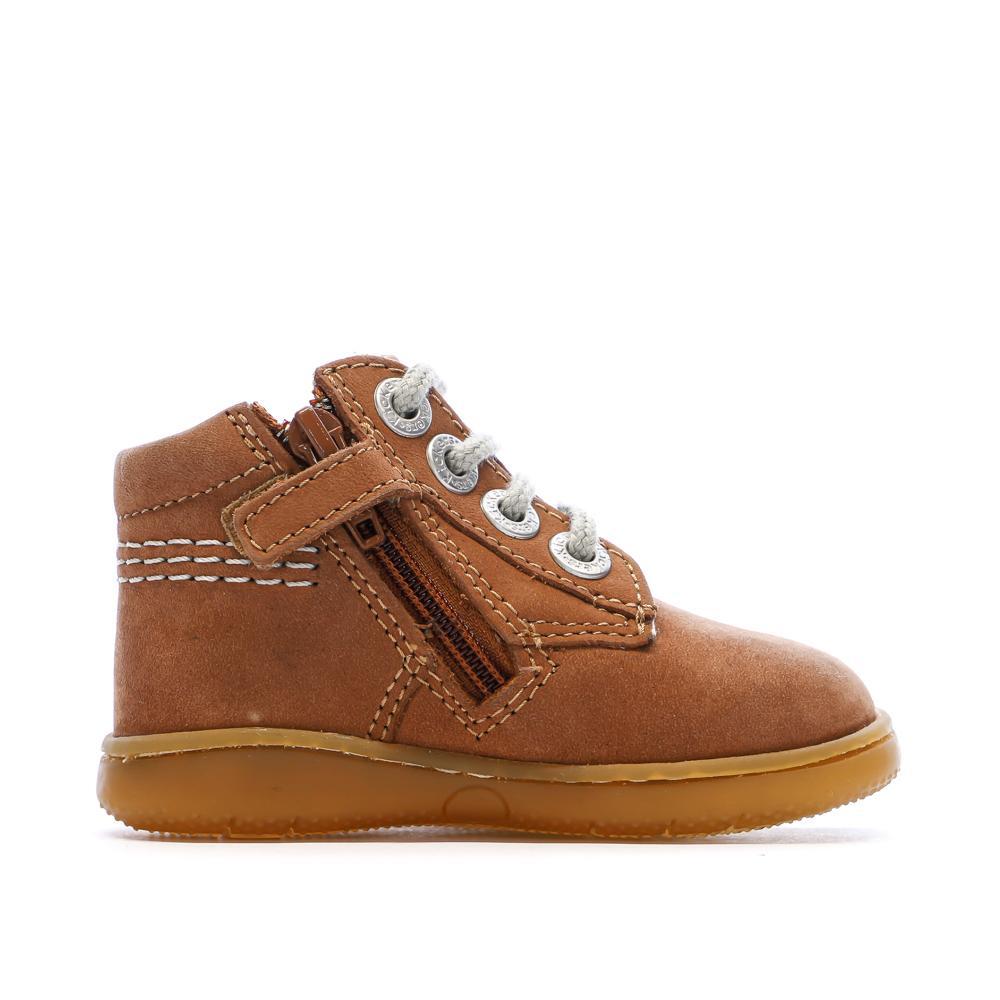 Baskets Hautes Marron Garçon Kickers Bottillon 2/7