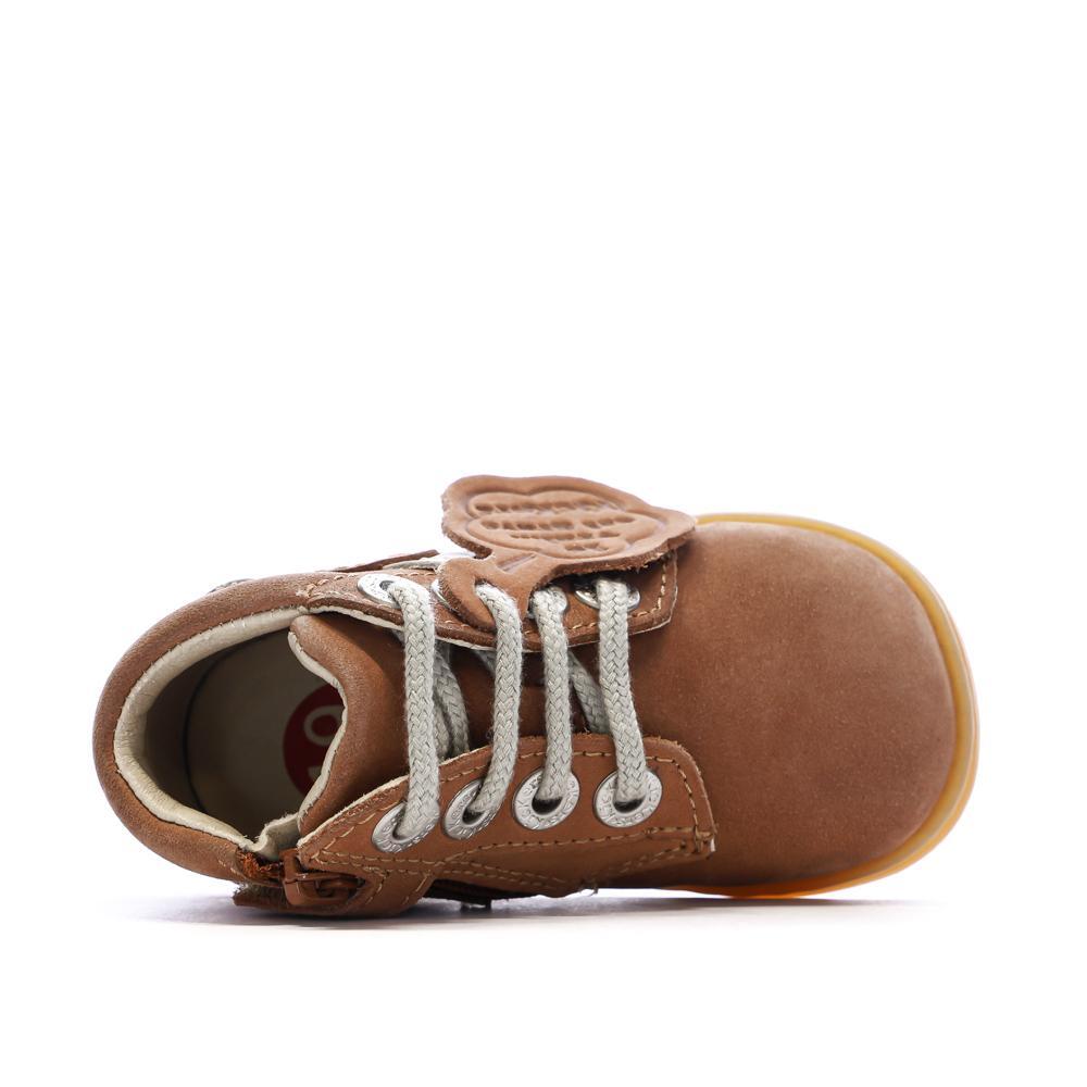 Baskets Hautes Marron Garçon Kickers Bottillon 4/7