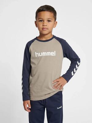 T-shirt stampato maniche lunghe bambino Hummel