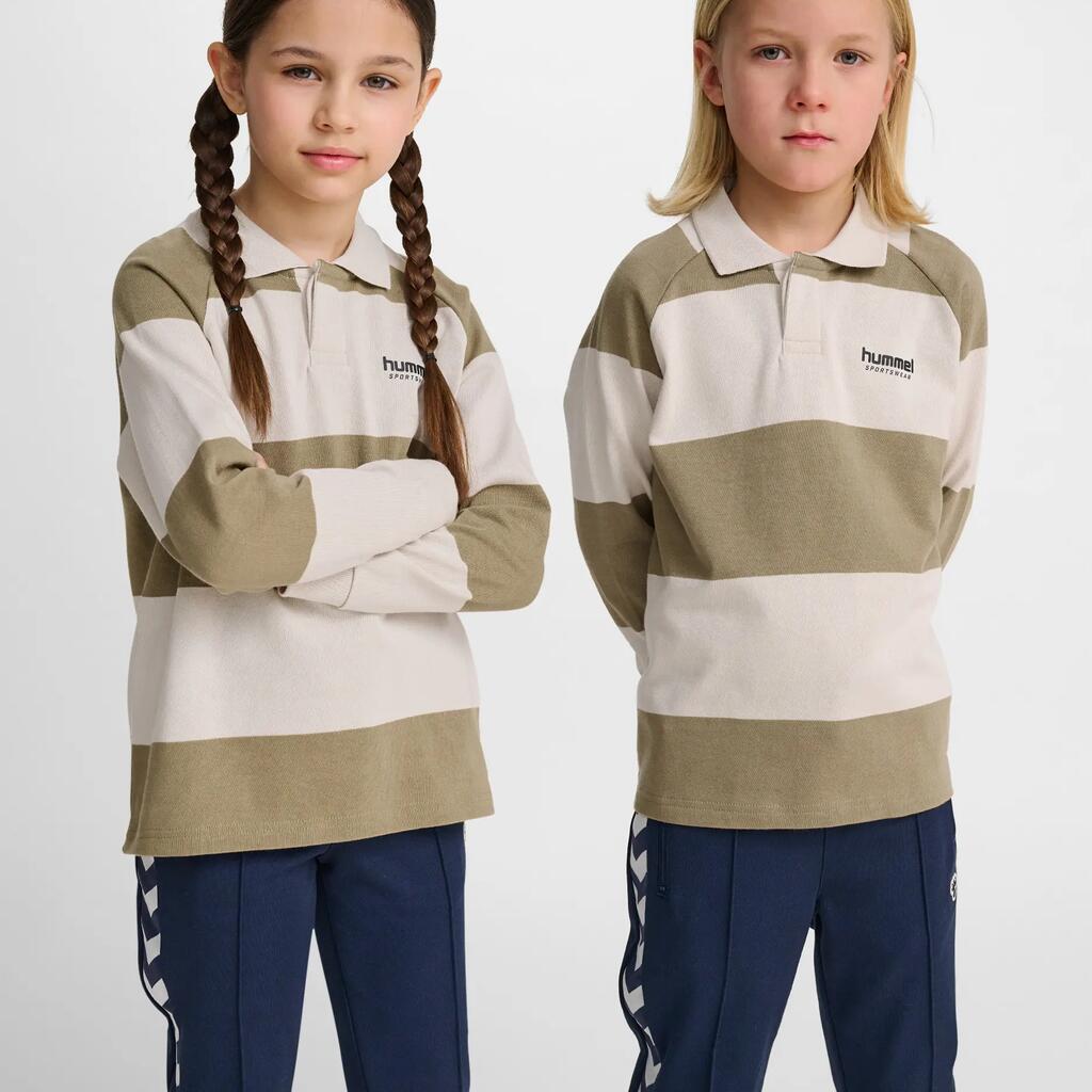 Long sleeve polo for kids Hummel Striped Loose